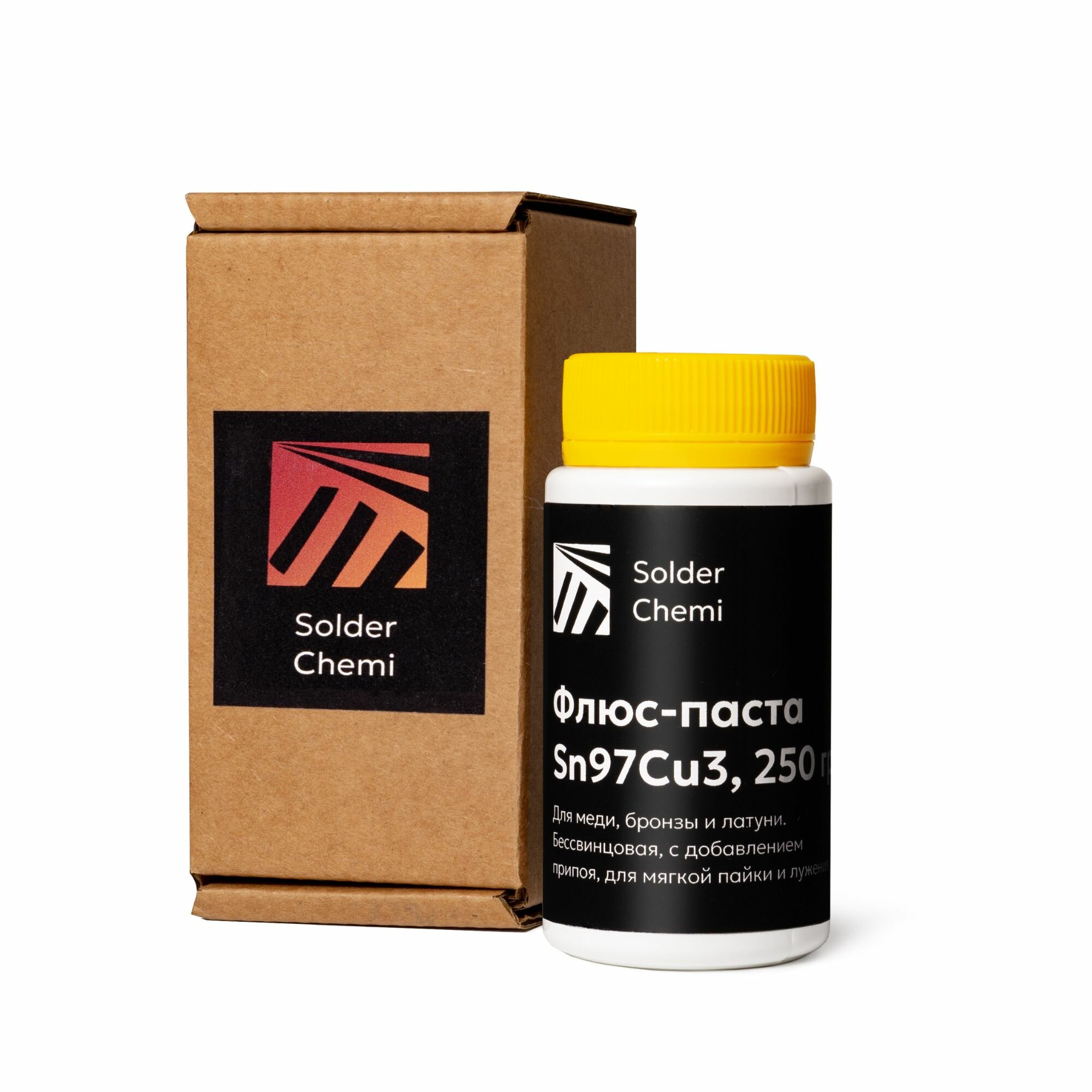 Паяльная флюс-паста для пайки меди и лужения Sn97Cu3, 250 грамм, Solder Chemi (Россия) — фото 1