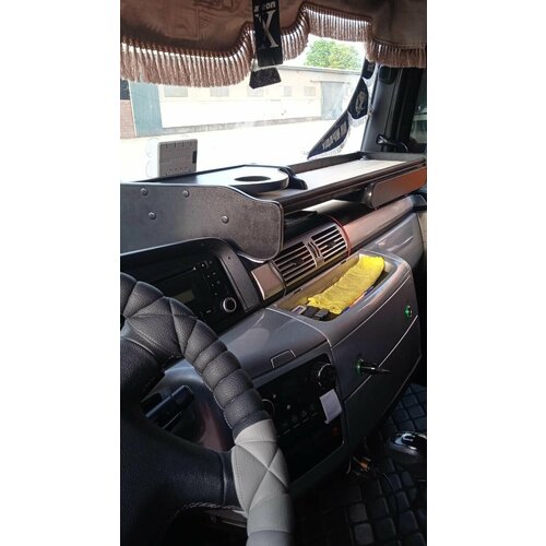 Стол-полка на панель для MAN TGS Подстаканник Коричневая экокожа Ромб 6590₽