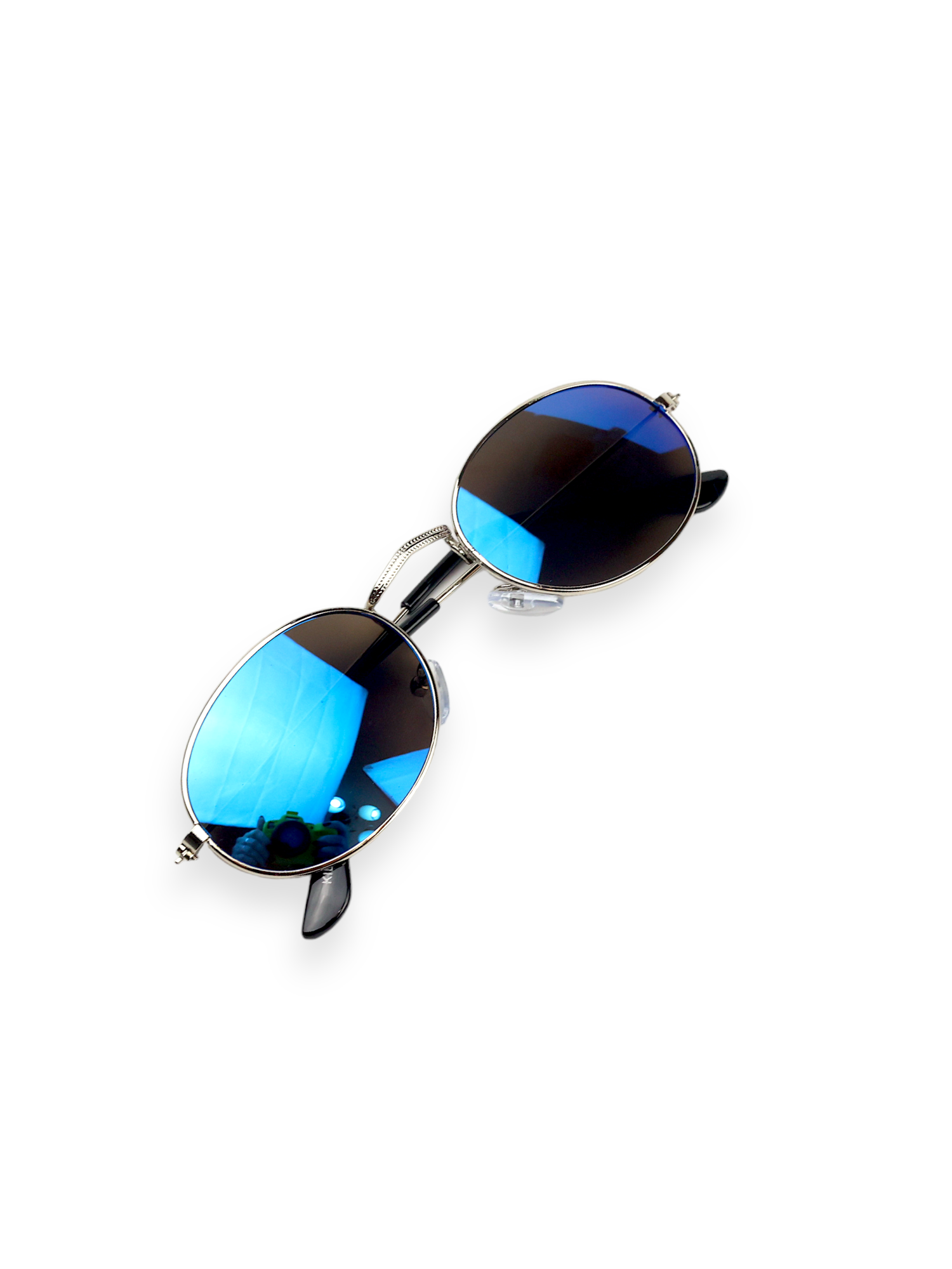 фото Очки детские солнцезащитные овальные, розовый фуксия/ золотой