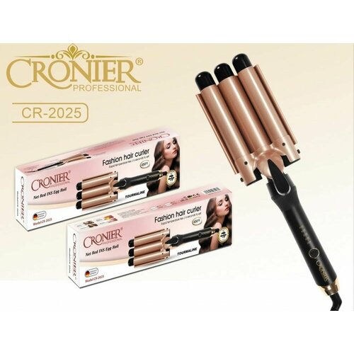 Плойка для завивки волос Мультистайлер для локонов Профессиональная трехволновая плойка 25 мм для кудрей 300000₽