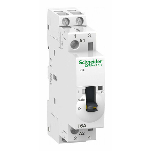 Модульный контактор iCT 16А 2но+0нз 230/240В АС Ручное управление Schneider Electric