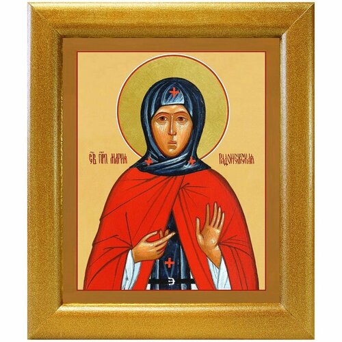 Преподобная Мария Радонежская, икона в широкой рамке 19*22,5 см