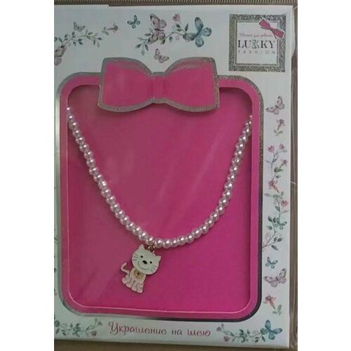 Бусы с подвеской Lukky Fashion Котик ожерелье на шею с кулонами бижутерия и украшения для девочек девушек подростков 296₽
