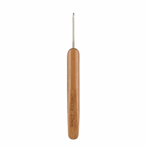 для вязания gamma mch крючок сталь d 1 05 мм 12 см 12 шт в блистере n11 Для вязания Gamma RHB крючок с бамбуковой ручкой сталь бамбук d 2.0 мм 13.5 см в блистере