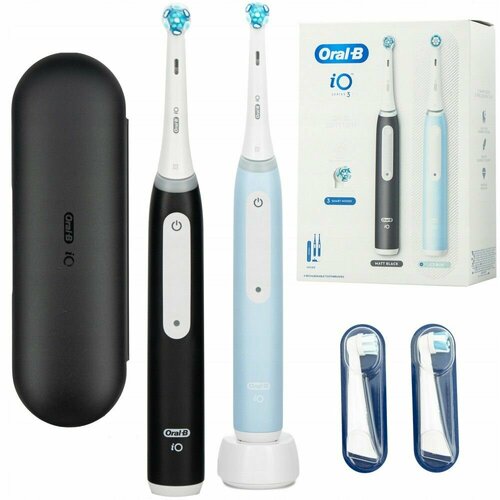 Набор электрических зубных щеток ORAL-B IO3 DUO черныйсиний 1708500₽