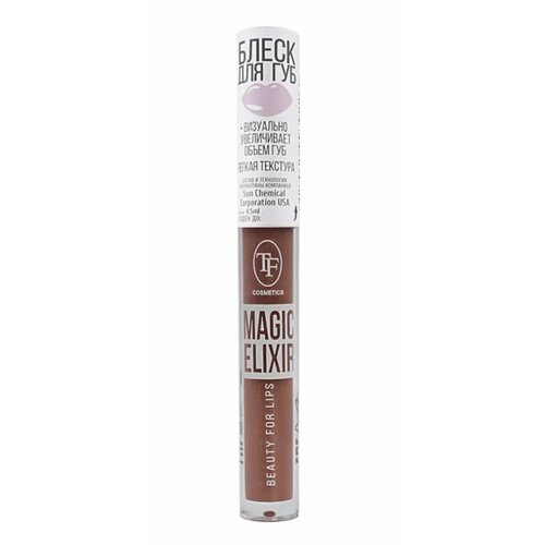 TF cosmetics Блеск для губ Magic Elexir, тон 016 Темный розово-бежевый, 1 шт. tf cosmetics блеск для губ magic elexir тон 013 шоколадно розовый 1 шт