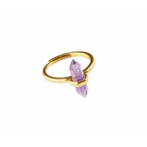 Кольцо Irina Moro, аметист, безразмерное, золотой, фиолетовый