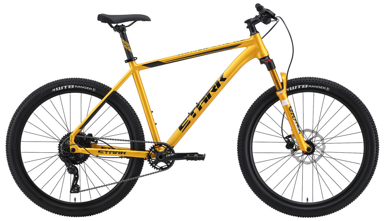 Горный велосипед Stark Armer 27.5 HD (2024) 20" Золотисто-черный (175-185 см)