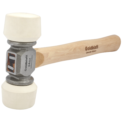 Молоток двусторонний мягкий 680 г Goldblatt G08302. Две большие резиновые накладки для длительного