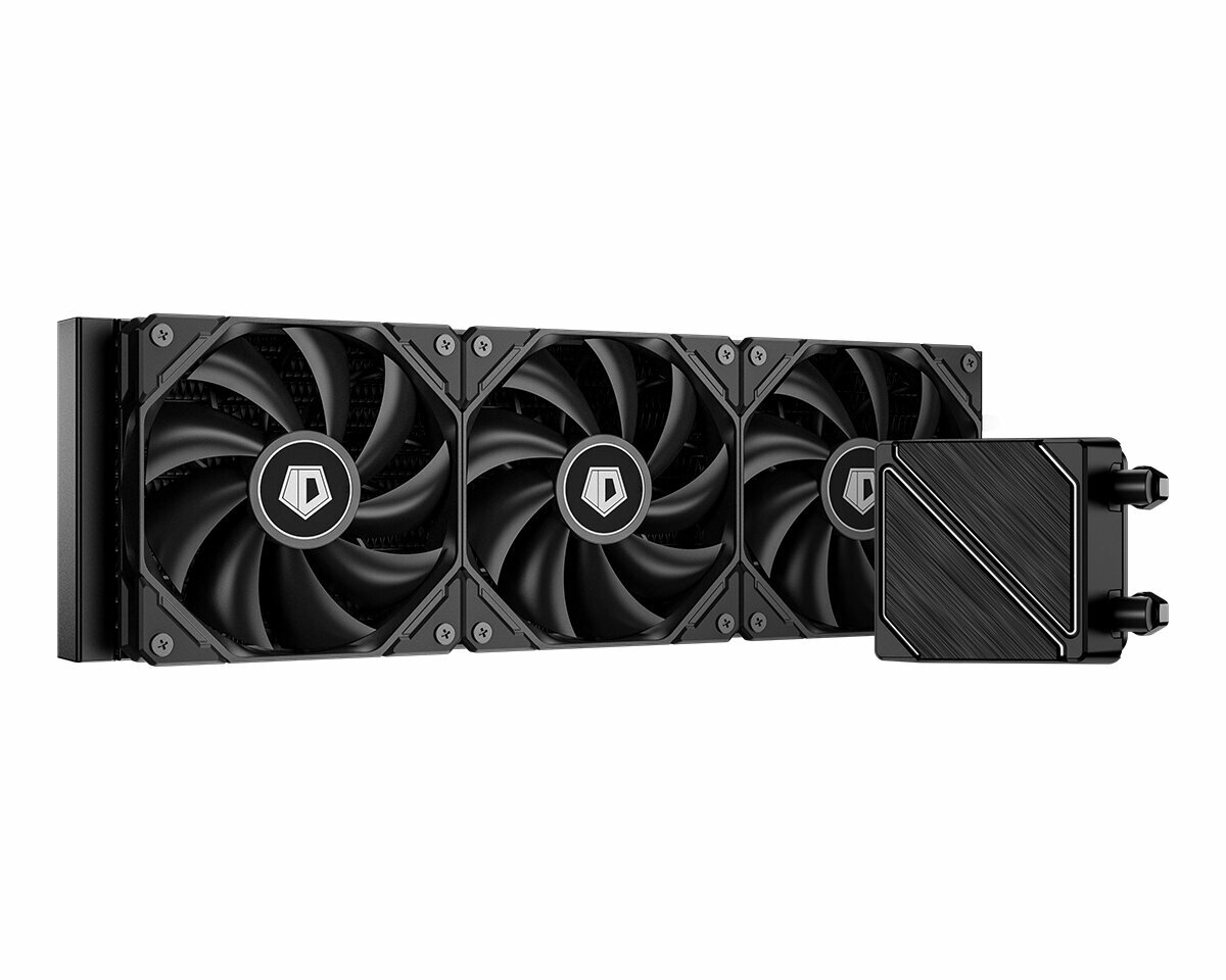 фото Комплект водяного охлаждения ID-COOLING DASHFLOW 360 BASIC BLACK LGA20XX/1700/1200/115X/AM5/AM4 (4шт/кор, TDP 350W, PWM, Помпа с White LED подств, TRIPLE FAN 120mm) RET