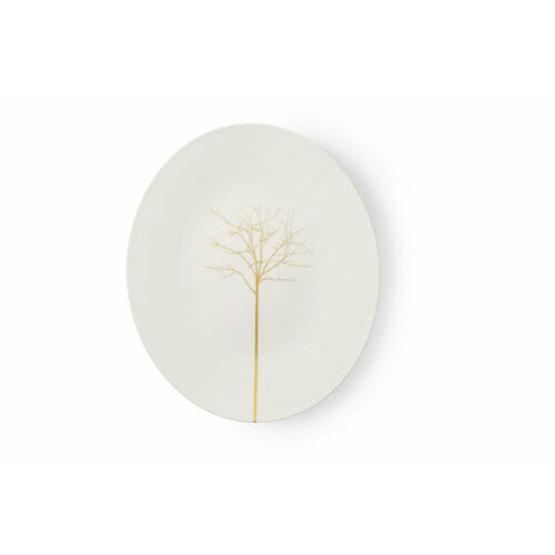 Блюдо овальное Dibbern Золотой лес 39 см, фарфор костяной