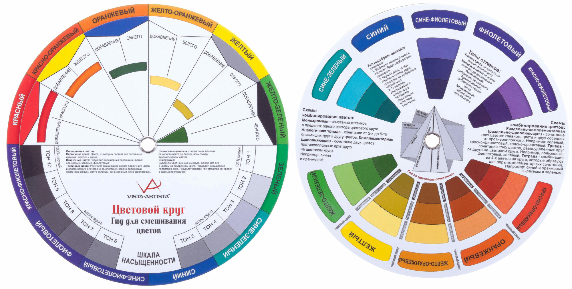 Цветовой круг VISTA-ARTISTA, d 13см, 1шт