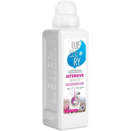 Гель для стирки Wellery INTENSIVE White  для светлого белья  концентрированный  1 л  ПЭТ