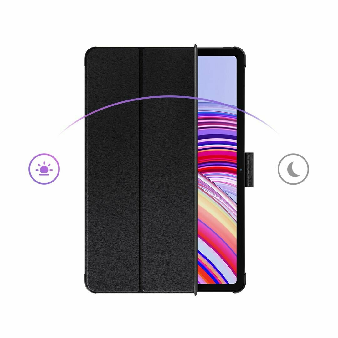 Чехол книжка магнитный для Xiaomi Redmi Pad Pro 12.1", с трансформацией в подставку, оригинальный - голубой — фото 1