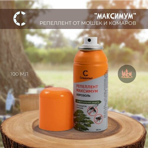 Репеллент Следопыт Максимум от клещей и комаров аэрозоль 100 мл 329₽