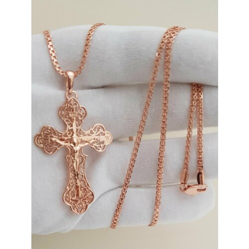 Комплект бижутерии: цепь, размер колье/цепочки 60 см, золотистый