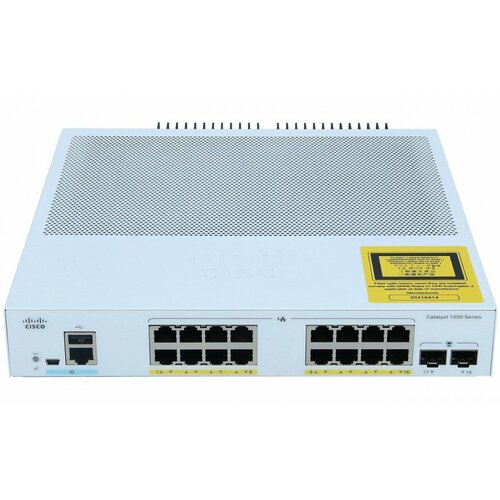 Коммутатор управляемый Cisco C1000-16P-2G-L Catalyst 1000 16port GE POE 2x1G SFP 88090₽