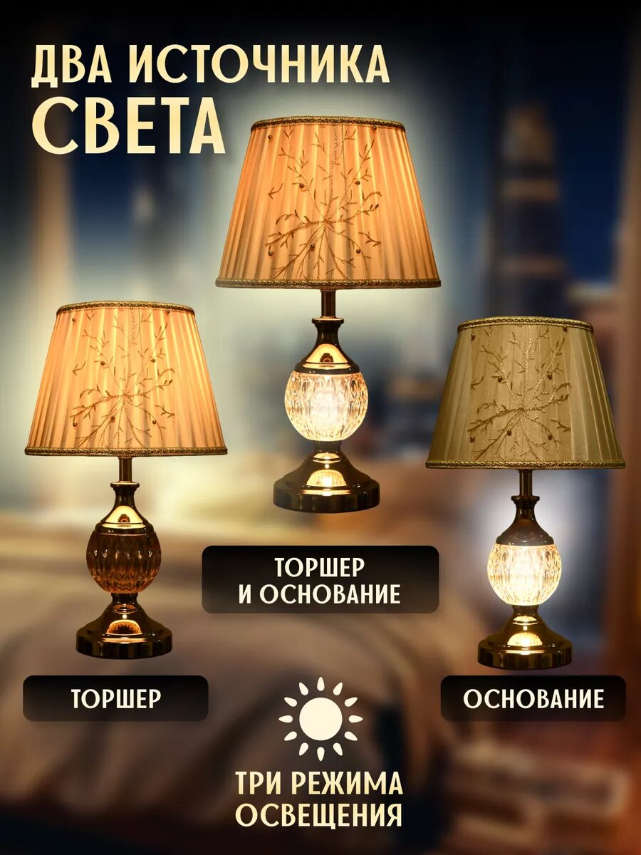 Настольная лампа для спальни — фото 1