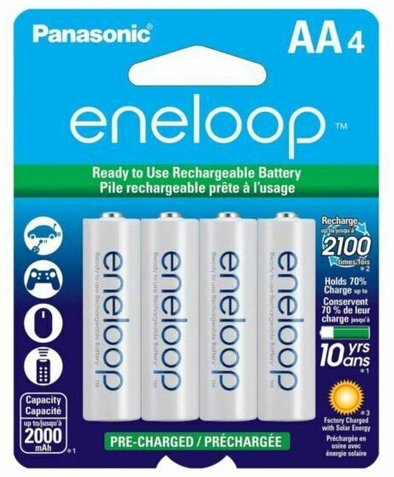 Аккумулятор Ni-Mh 750 мА·ч 1.2 В Panasonic eneloop AAA, в упаковке: 4 шт. — фото 1
