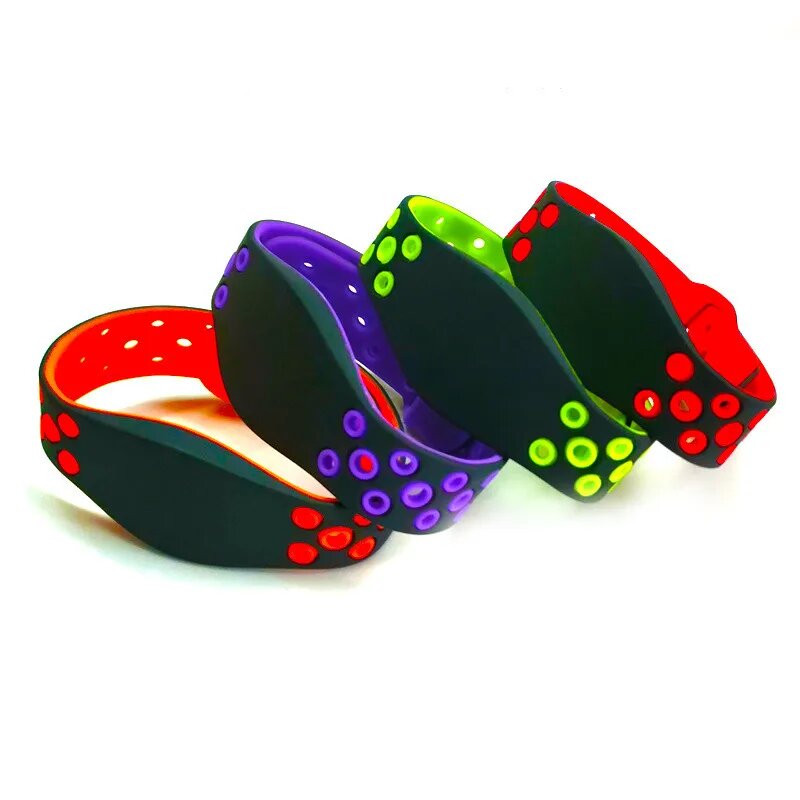 10 шт силиконовые смарт-браслеты 1356 МГц 10pcs Mixed color
