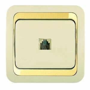 Розетка TLF Makel 12614 крем-золото