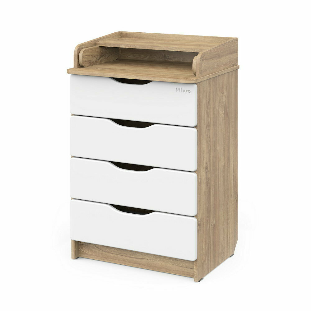 Комод пеленальный Pituso Wood, 60 х 94 см, 4 ящика, дуб канзас