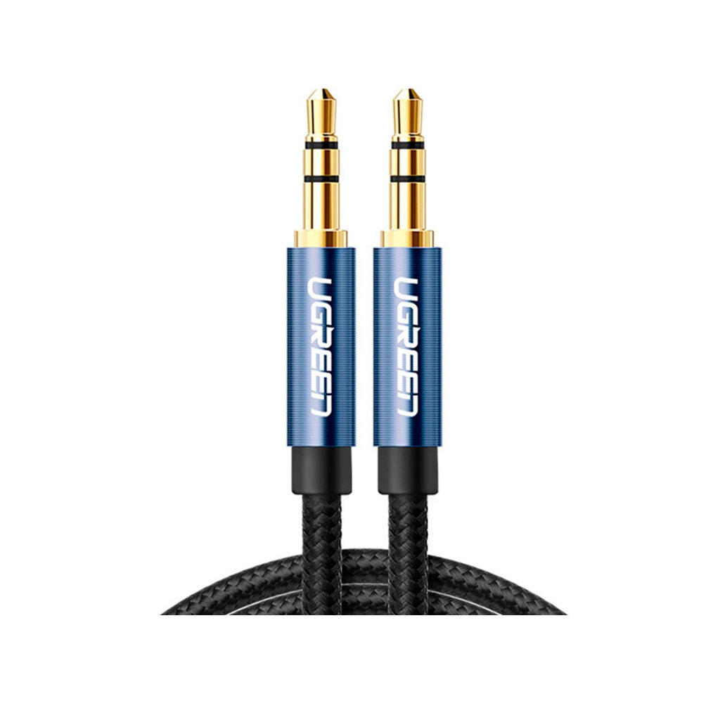 Кабель UGREEN AV112 (10686) 3.5mm - 3.5mm Male c позолоченным покрытием плетеный - 15 м