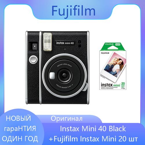 Фотоаппарат моментальной печати Fujifilm Instax Mini 40 черныйFujifilm Instax Mini 20 шт 16700₽