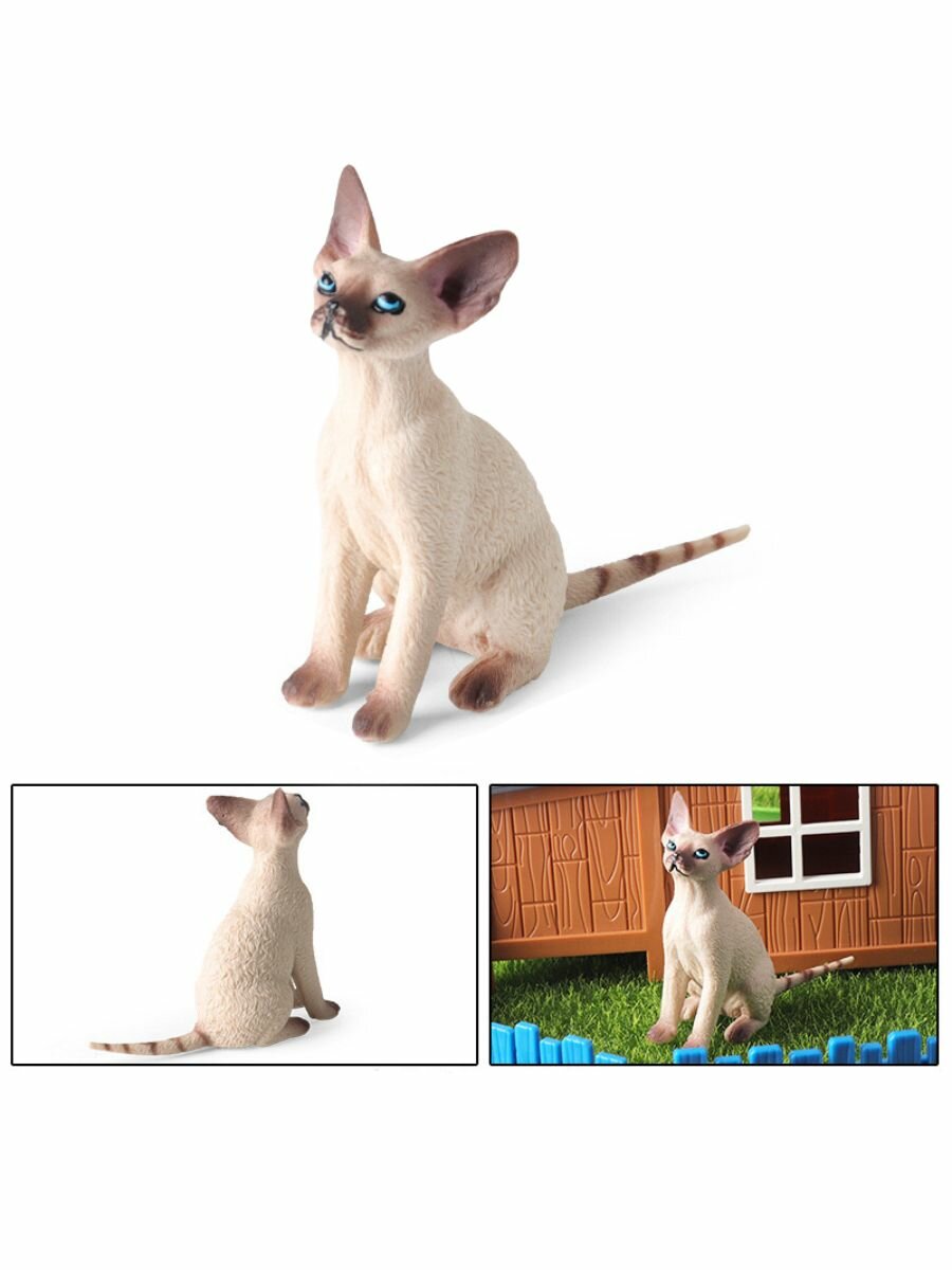 Фигурка котенок Девон-Рекс / Фигурки игрушки — фото 1