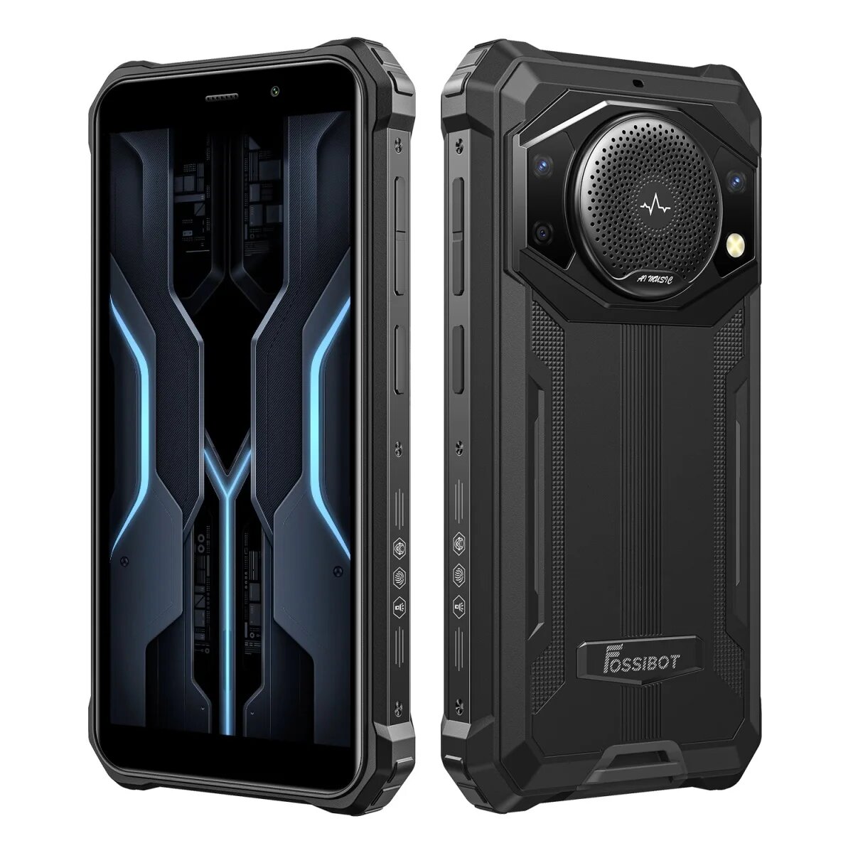 Восьмиядерный прочный смартфон FOSSiBOT F101 P, 10600 мАч, мобильный телефон 4 ГБ, 64 ГБ, камера 24 МП, HD-экран 5,45 дюйма, водонепроницаемый мобильный телефон IP68, Европейская версия, Черный, 4ГБ, 64ГБ, global, новый