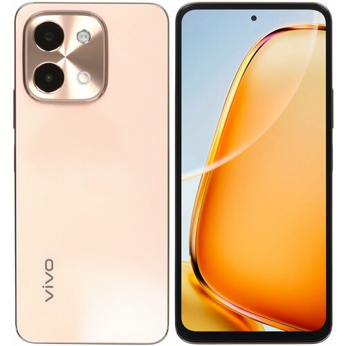 Vivo Y28 4G, 8/128 ГБ, защита IP64, камеры 50 МП, NFC, быстрая зарядка, розовый