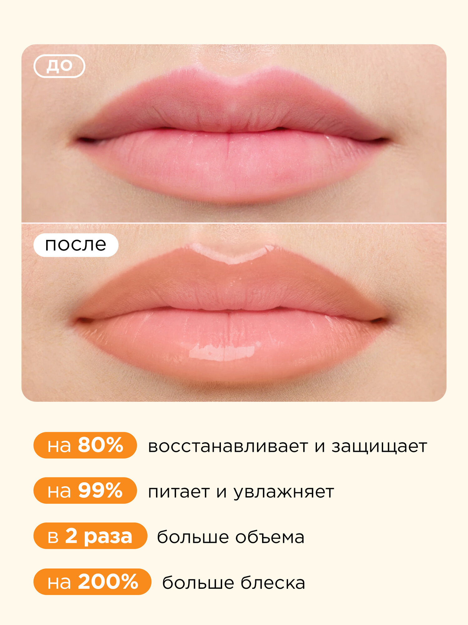 MIXIT Масло блеск для губ увлажняющее, оттенок персиковый. Профессиональная косметика для макияжа MAKE UP — фото 1