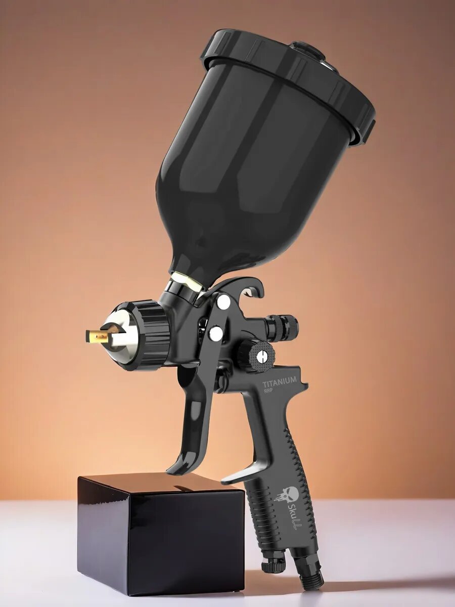 Краскопульт пневматический SKULL TITANIUM spray gun RRP сопло 1.7