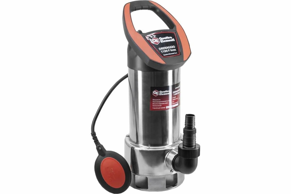 Дренажный насос QUATTRO ELEMENTI Drenaggio 1100 F Inox 770-742