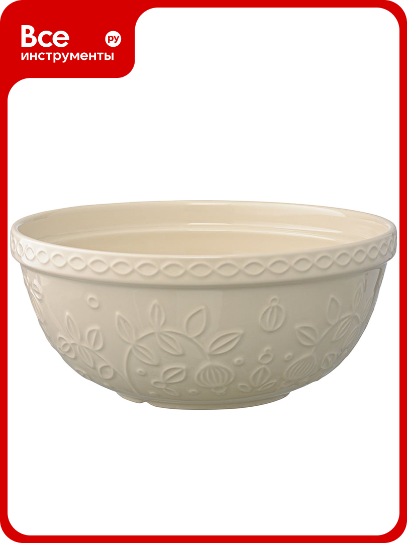 Миска кремового цвета с рельефным узором Ягоды Тайги из коллекции Russian North Tkano 28 л TK22-TW_BW0009