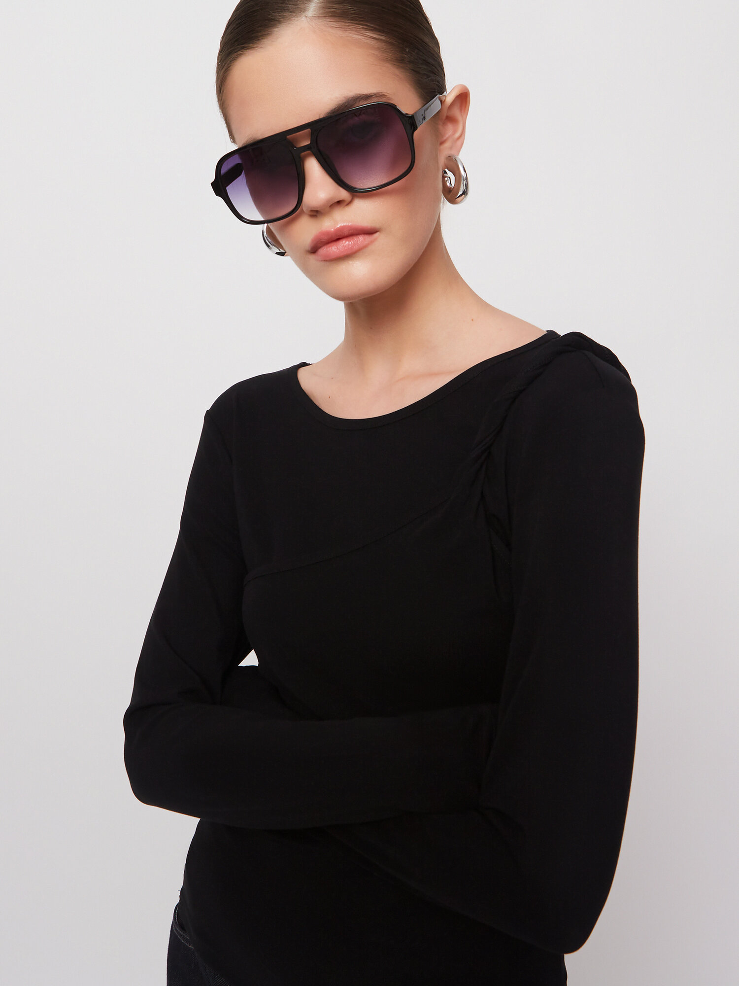 Солнцезащитные очки Vittoria Vicci, серый/черный — фото 1