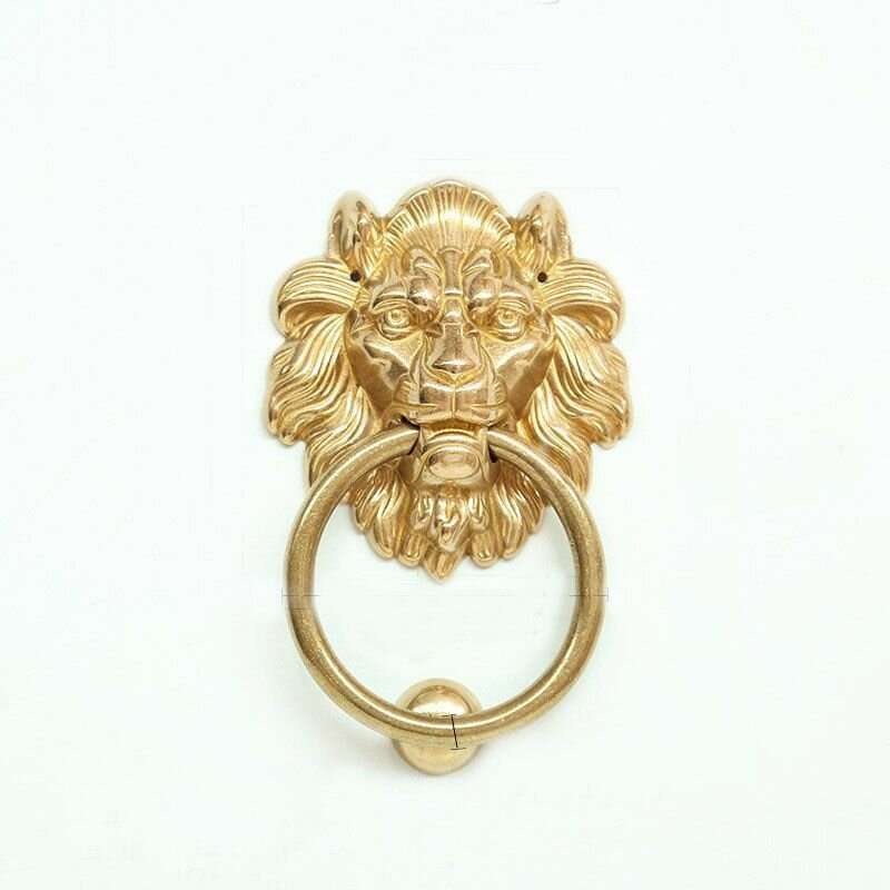 Кнокер ЛЕВ / Дверной Молоток- стучала / Бронза /