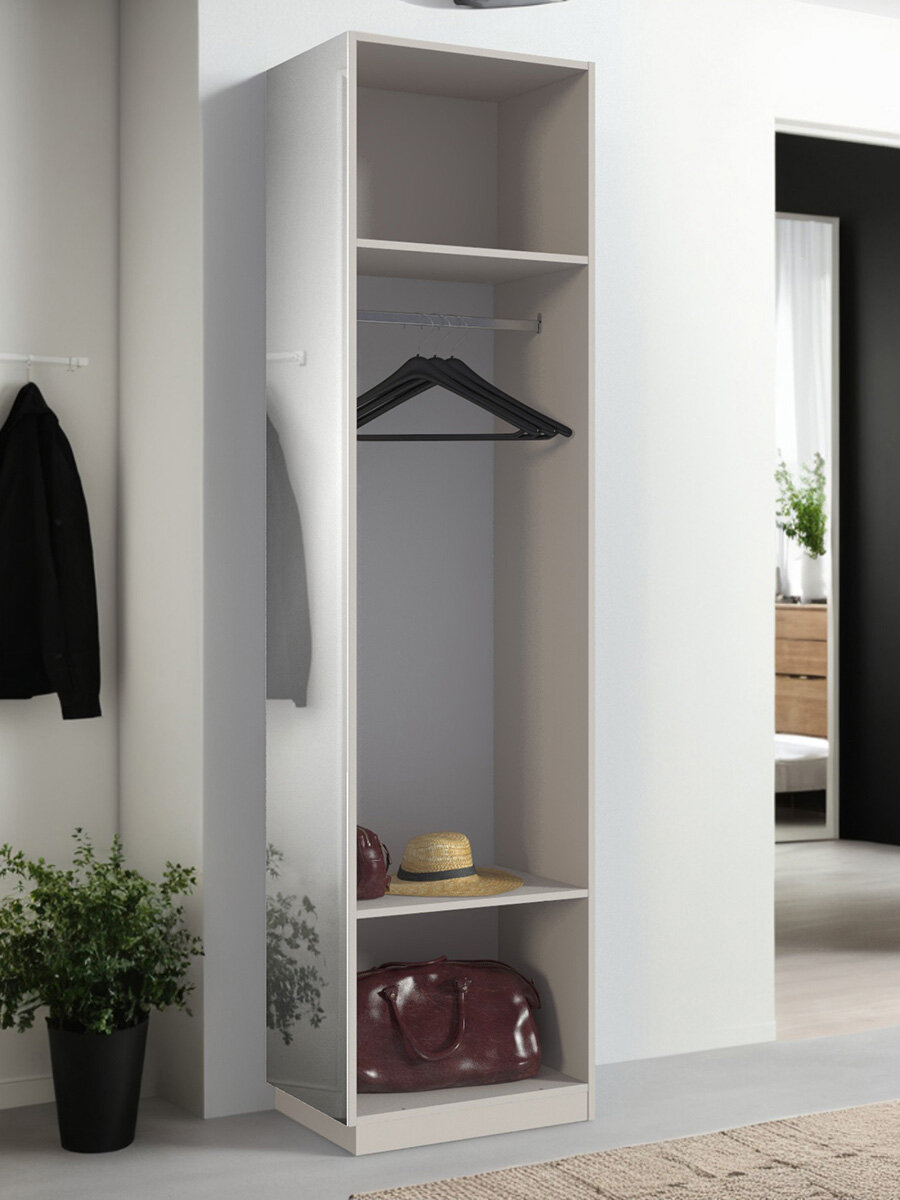 Шкаф 2-х дверный столплит Нова СБ-3633 ЛДСП Кашемир серый, Дуб Вотан/Кашемир Серый 57,4*39*220,4 см