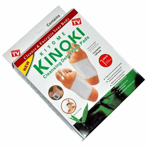 Китайский пластырь Kinoki детокс для стоп лечебный пластырь Киноки для выведения токсинов 10 штук 1 упаковка
