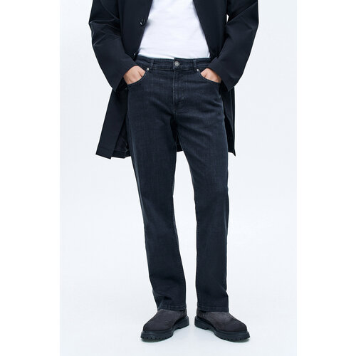 Джинсы классические Baon B8024003, размер 34, черный джинсы классические baon b8024010 размер 34 голубой