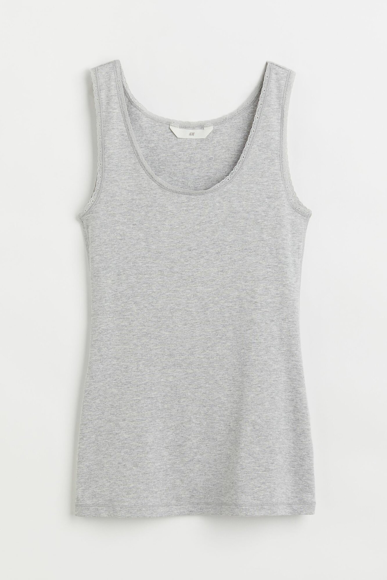 Майка H&M Lace-trimmed Tank Top