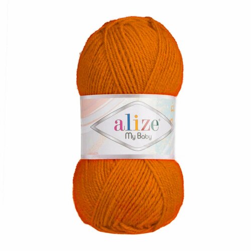 Пряжа Alize My baby оранжевый (37), 100%акрил, 150м, 50г, 5шт