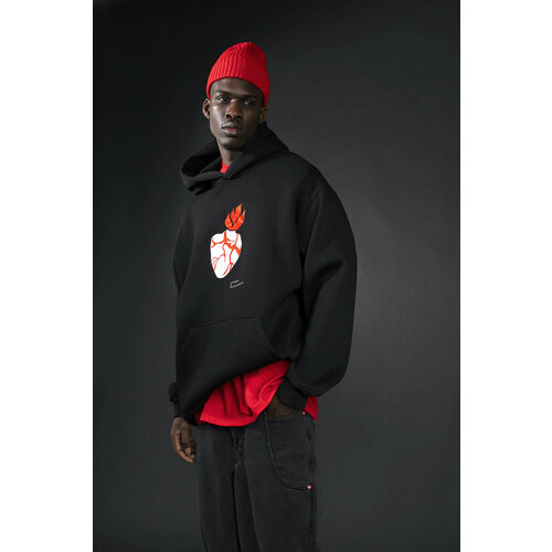 фото Худи znwr сердце, размер s, черный