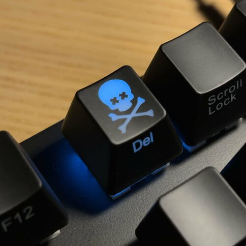 DELETE Кейкап: Оставить попытки – (черный, 1u, OEM R4)