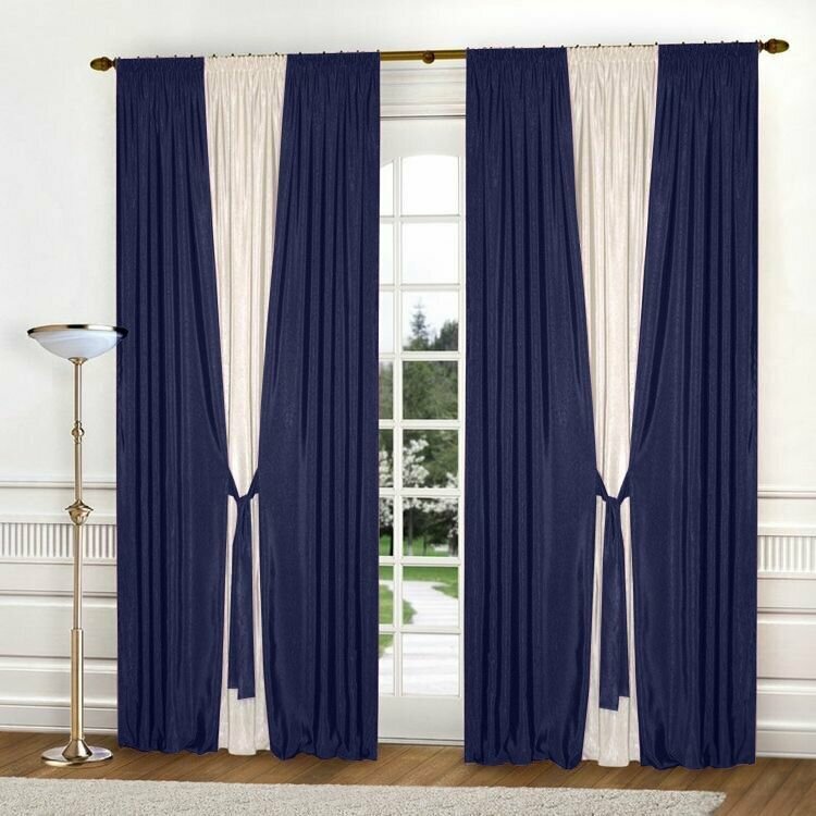 фото Шторы для комнаты блэкаут БК-ЭТД-734-300-270 высота 270 см салатовый и белый/ плотные шторы/ занавески для комнаты/ портьеры/ портьеры для комнаты/ шторы для гостиной/ шторы для спальни/ комплект штор / комнатные шторы