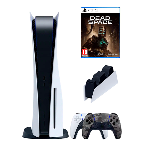 PS5 (ПС5) Игровая приставка Sony PlayStation 5 ( 3-я ревизия) + 2-й геймпад(камуфляж) + зарядное DEAD SPASE