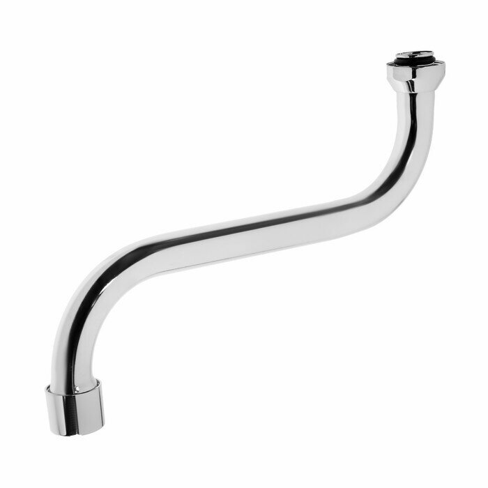 фото Излив для смесителя ZEIN, 3/4", S-образный, по оси 21 см, аэратор пластик (комплект из 8 шт)