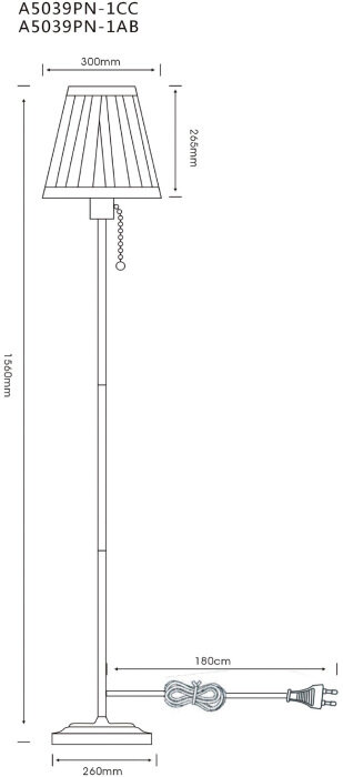 Торшер Arte Lamp MARRIOT A5039PN-1CC - фото №6