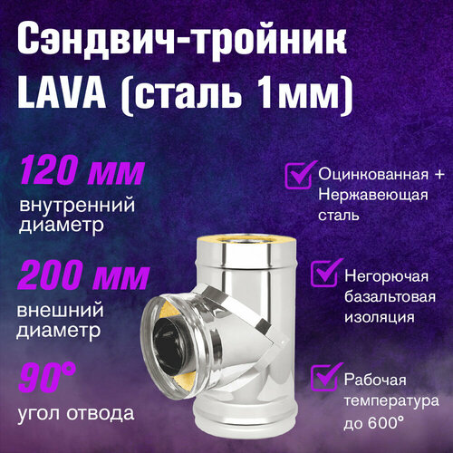 Сэндвич-тройник LAVA сталь 1мм 120x200 3707₽
