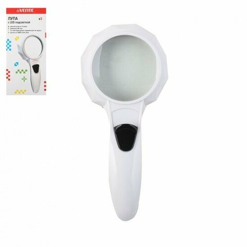 Лупа 65мм 3-х кратное увеличение с подсветкой 659₽